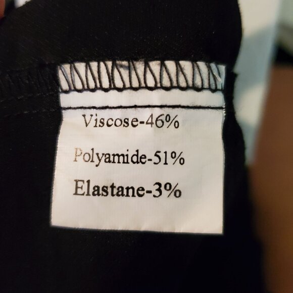 Black Wide Leg Womens Pants With Elastic Waist & Tie By Kiczoy L - Picture 6 of 6